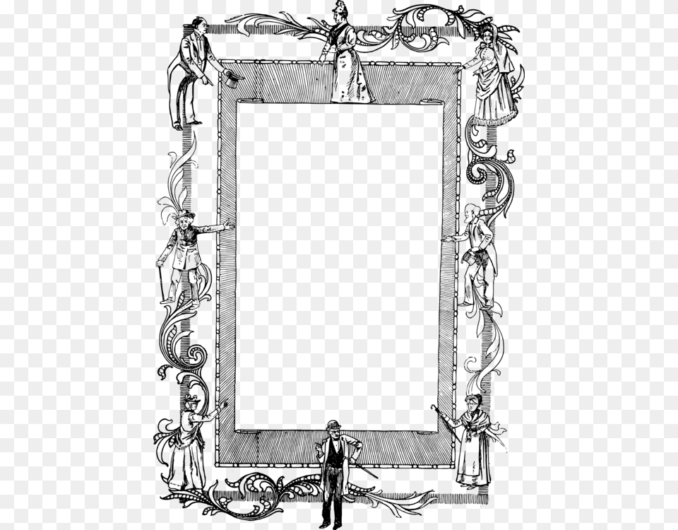 Picture Frames Line Art Black And White Computer Icons Frame Stylish, Gray Free Png