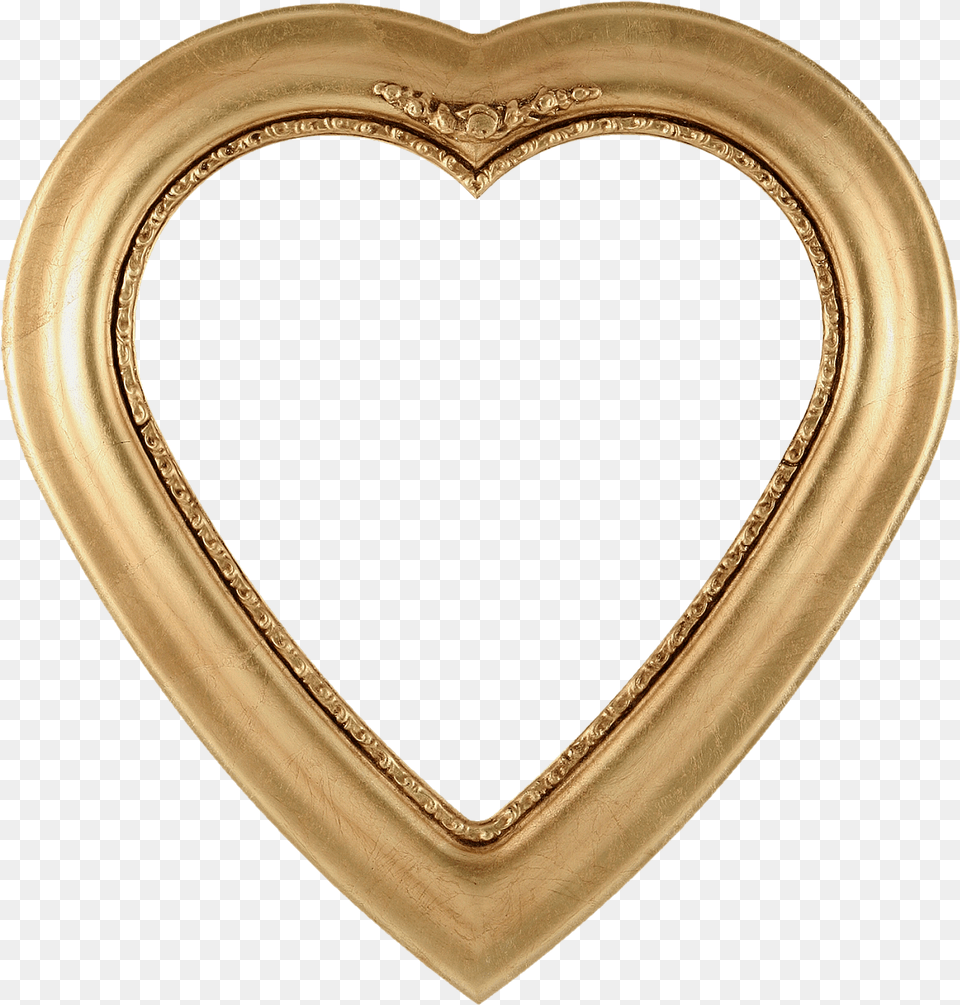 Picture Frames Photography Heart Mirror Download Heart Frame, Bronze, Gold Free Transparent Png