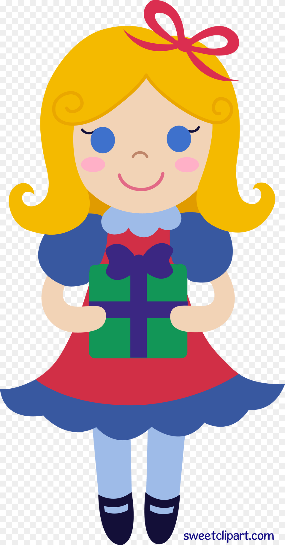 Picture Library Christmas Gifts Clipart Girl With Girl With Gift Clipart, Baby, Person, Face, Head Free Transparent Png