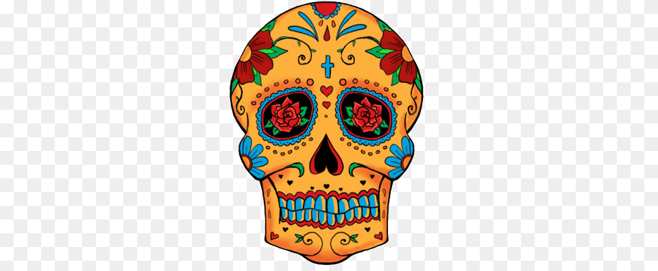 Picture Library Mexican Transparent Sugar Skull Sugar Skull Tattoo Flash, Clothing, Swimwear, Art, Person Free Png