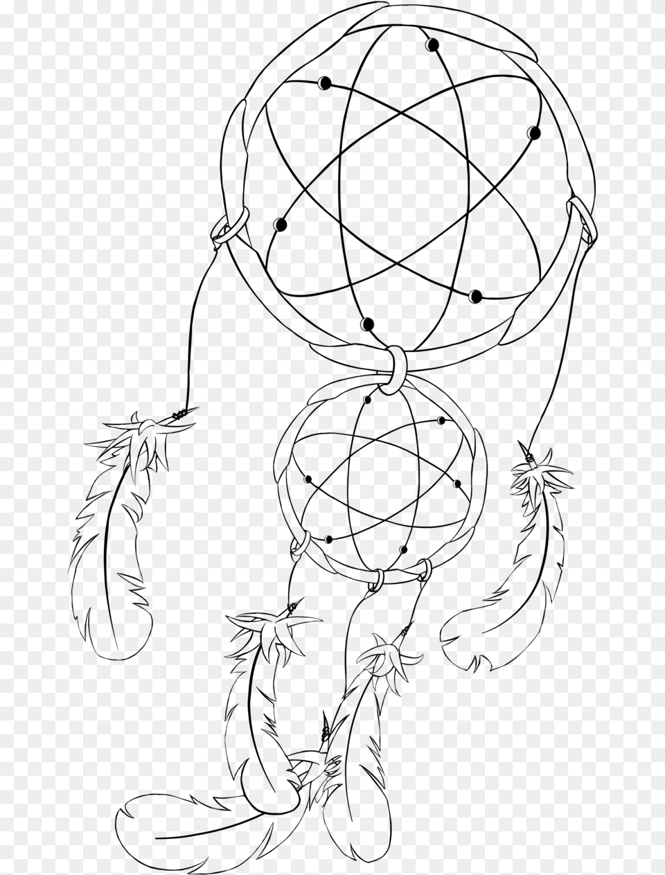 Picture Freeuse Download Drawing At Getdrawings Com Simple Dream Catcher Transparent, Gray Png Image