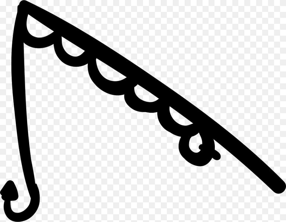 Picture Freeuse Fishing Rod With Svg Icon Canne Pche, Text, Stencil, Bow, Weapon Free Png