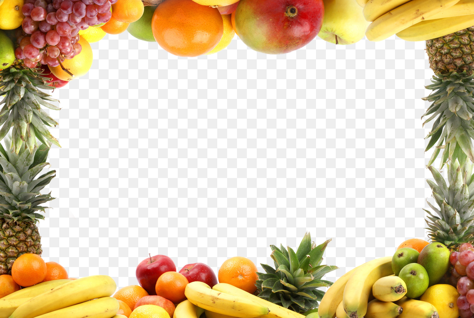 Picture Freeuse Library Fruit Healthy Diet Clip Art Fruit And Vegetable Border, Produce, Banana, Food, Plant Free Png Download