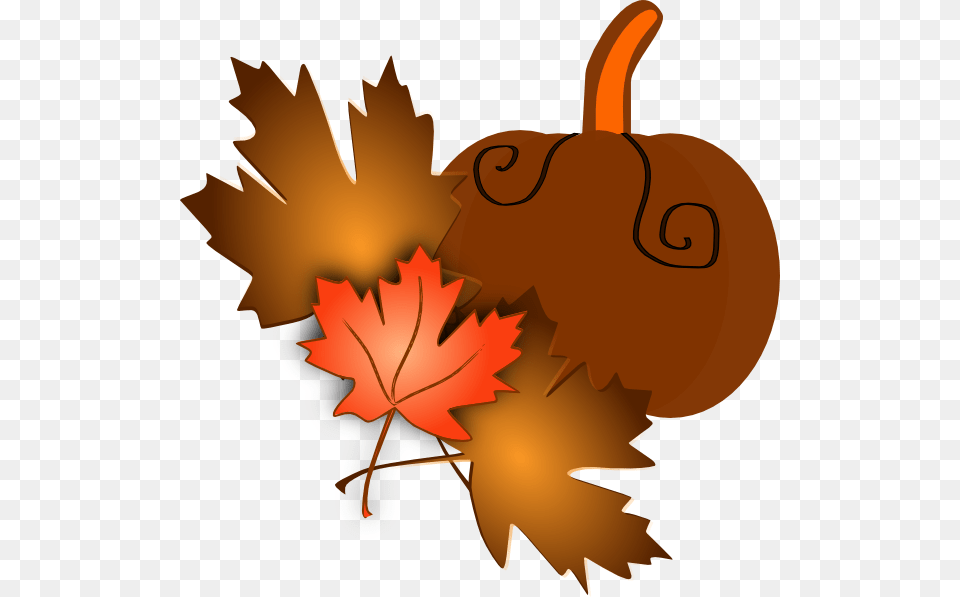 Picture Freeuse Stock Fall Leaves And Pumpkins Clipart Pumpkins And Leaves Clipart, Leaf, Plant, Tree, Food Png Image