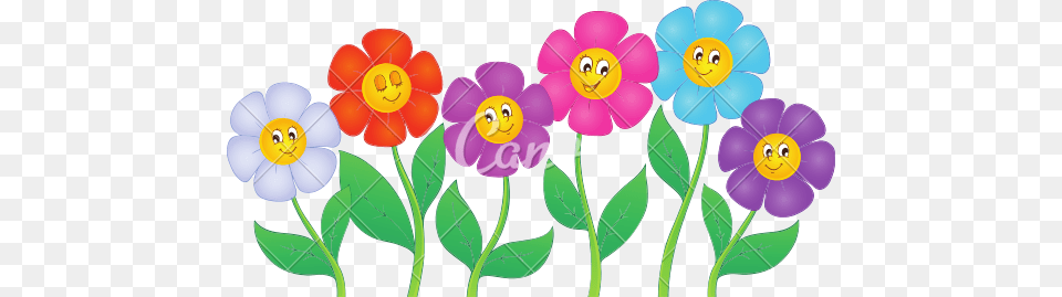 Picture Freeuse Stock Garden Group Cartoon Pictures Cartoon Of Garden With Flowers, Daisy, Flower, Plant, Anemone Png
