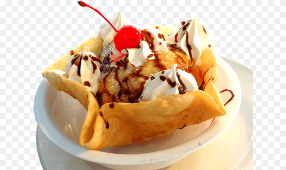 Picture Fried Ice Cream Flour Tortilla, Dessert, Food, Sundae, Ice Cream Png Image