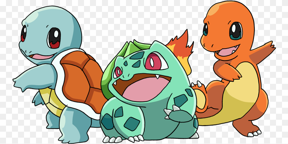 Picture Generation 1 Pokemon Starters, Baby, Person, Cartoon Free Transparent Png