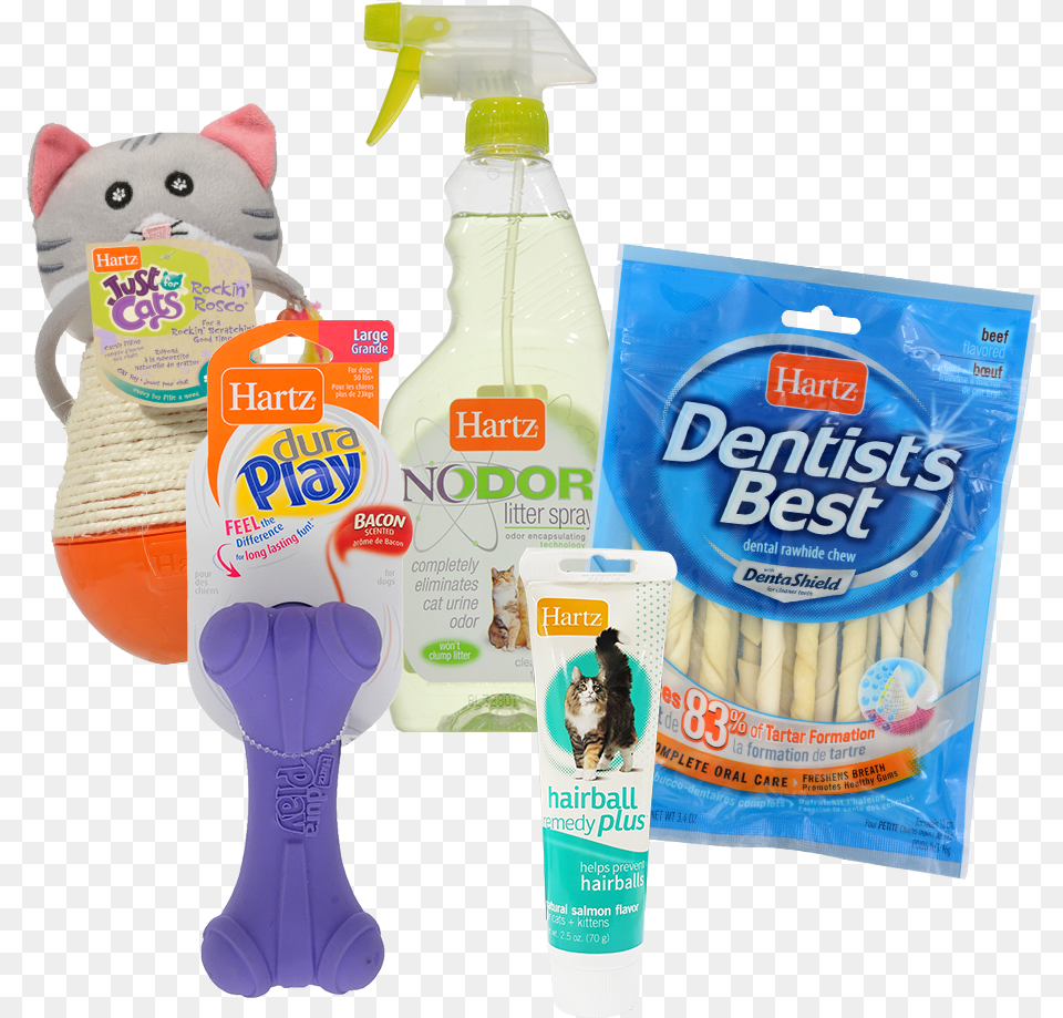Picture Hartz 5quot Rawhide Twists Dentist39s Best With Dentashield, Animal, Bottle, Cat, Mammal Free Png