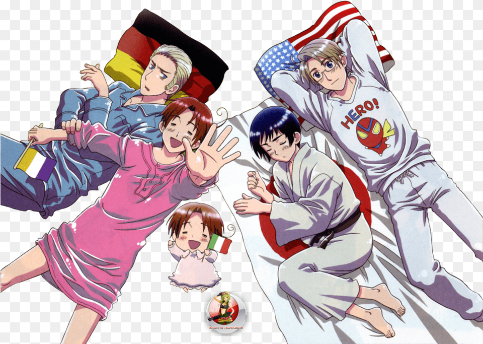 Picture Hetalia Usa And Japan, Book, Comics, Publication, Person Png