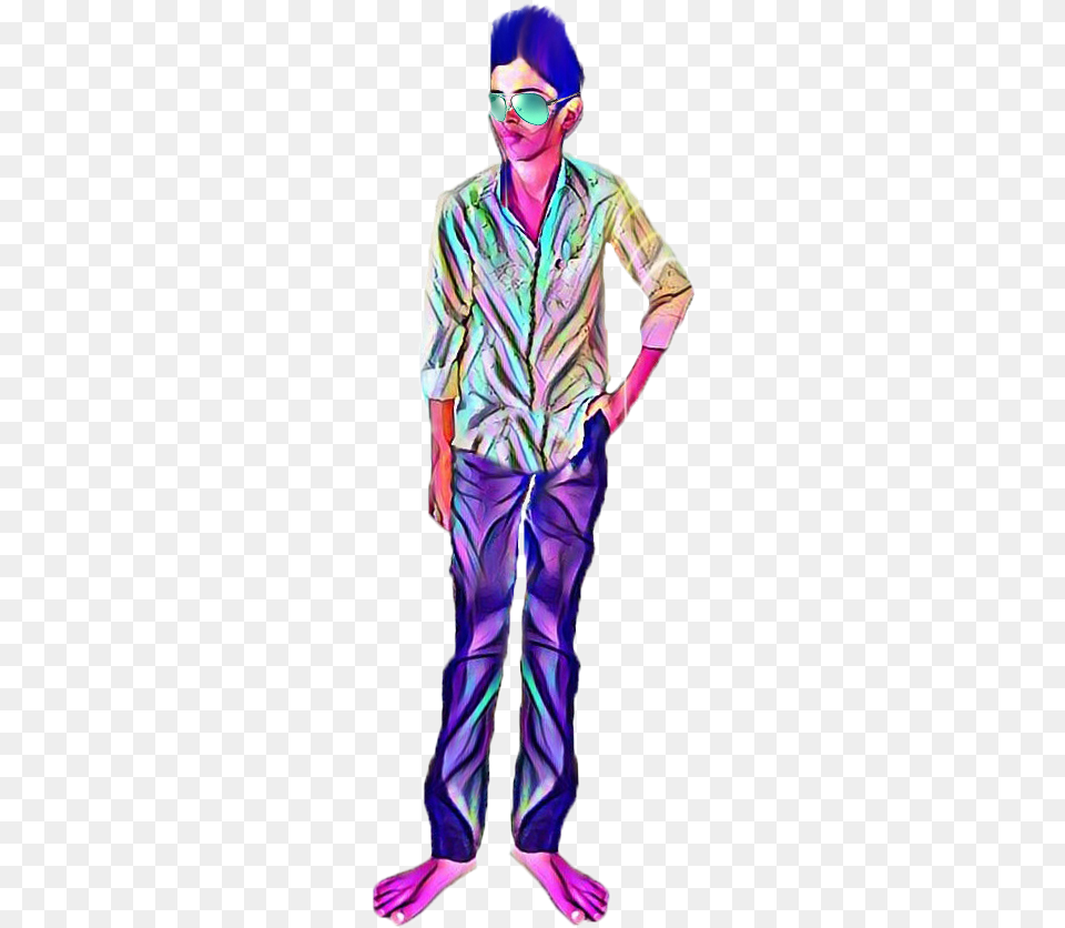 Picture Illustration, Purple, Person, Man, Male Free Png