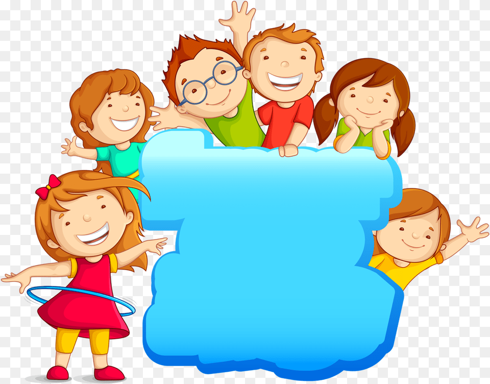 Picture Kids Running Outside Clipart School Children Clipart Borders, Baby, Person, Face, Head Png Image