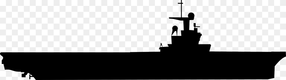 Picture Library Battleship Clipart Aircraft Carrier Aircraft Carrier Silhouette Transparent, Gray Free Png Download