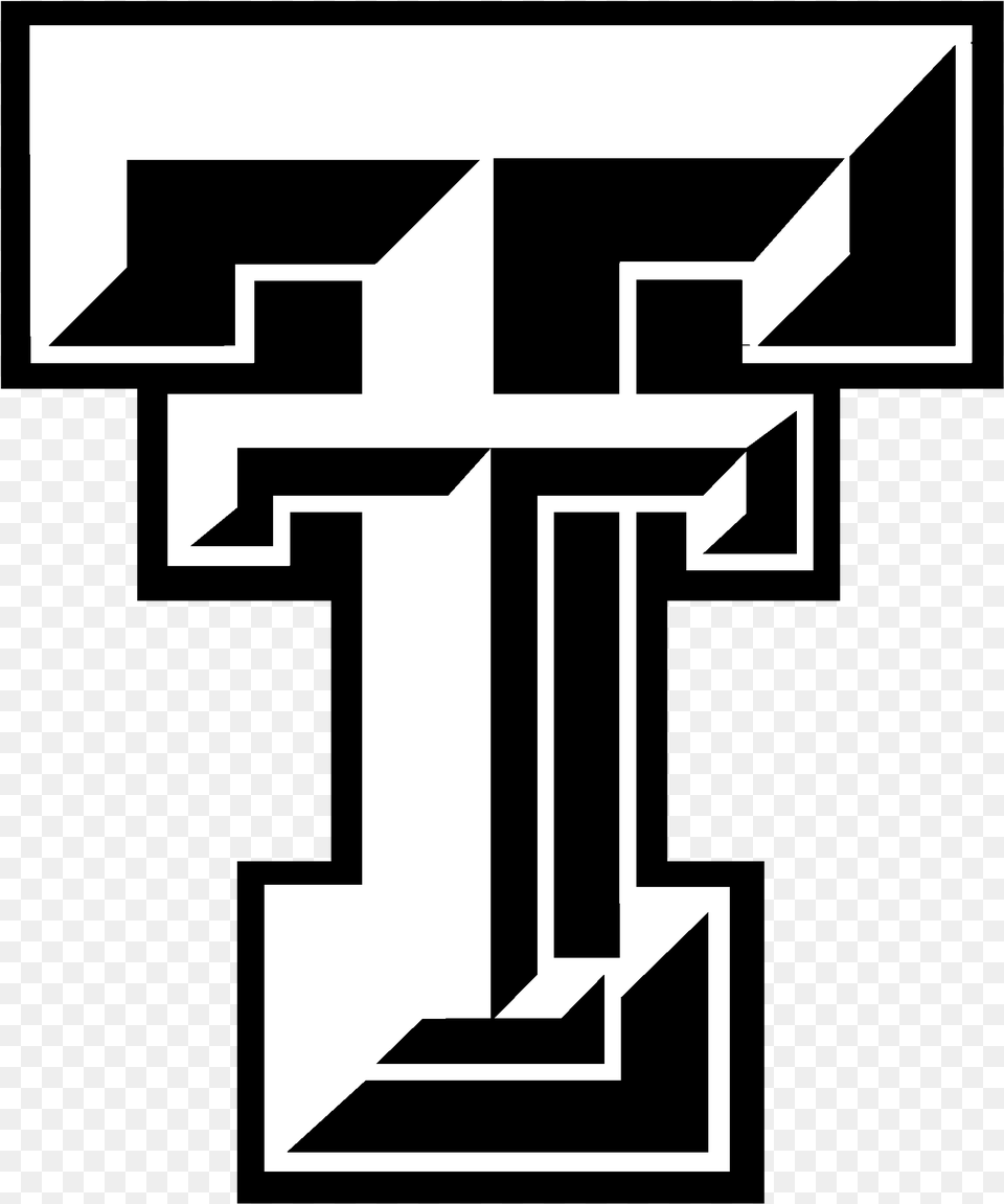 Picture Library Library Tech Red Raiders Logo Transparent Texas Tech Logo Pink, Cross, Symbol, Stencil Free Png Download