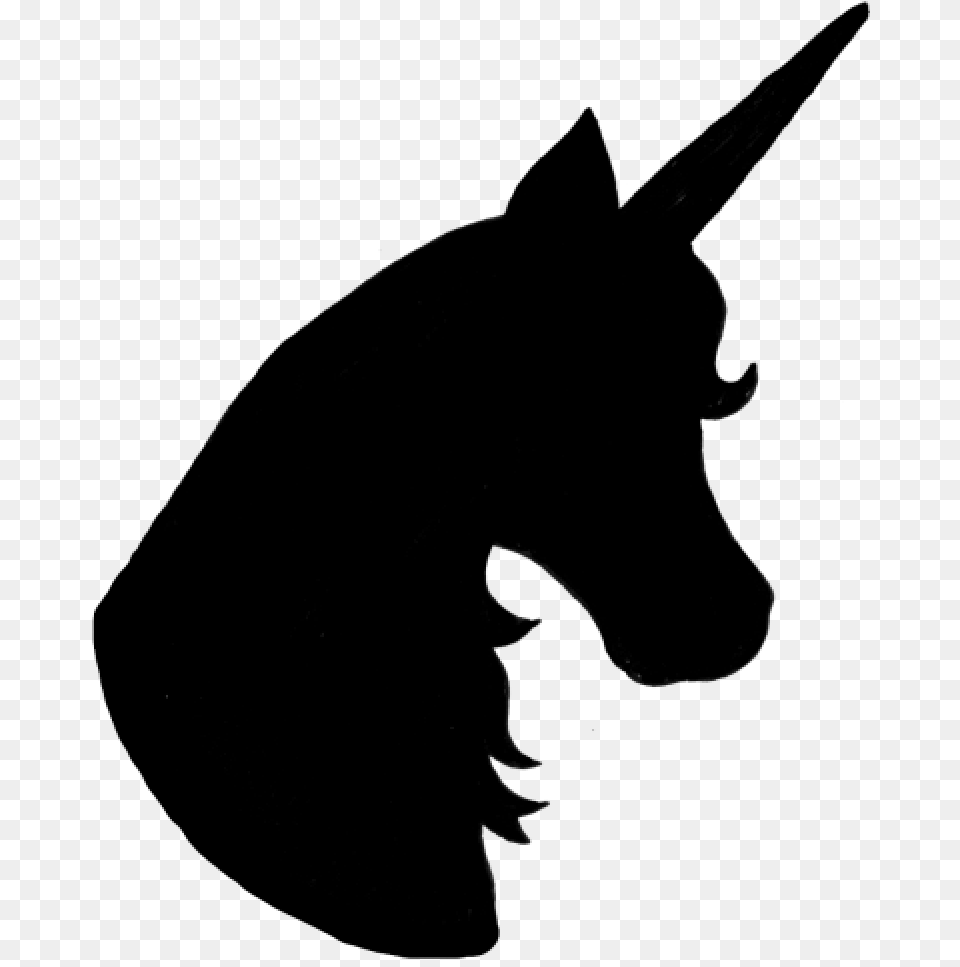 Picture Library Silhouette At Getdrawings Com Unicorn Head Silhouette, Clothing, Hat, Cap Free Png