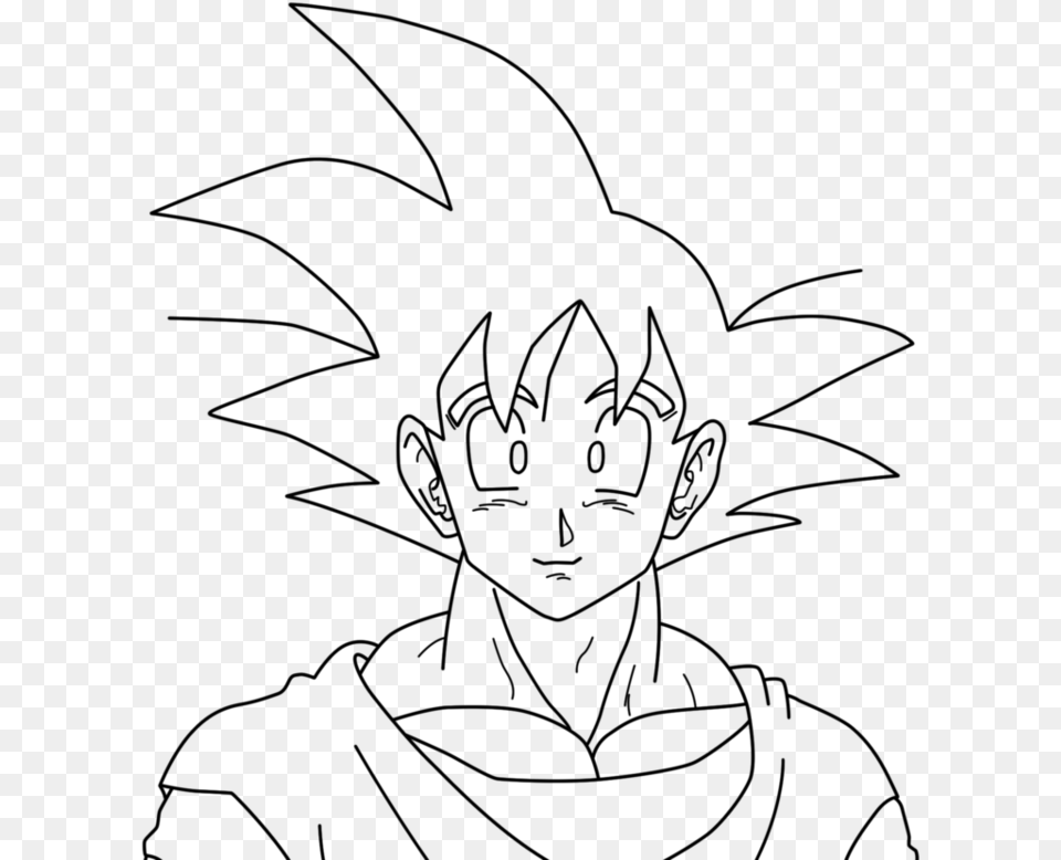 Picture Library Stock Drawing Kid Goku Coloriage Goku, Gray Png