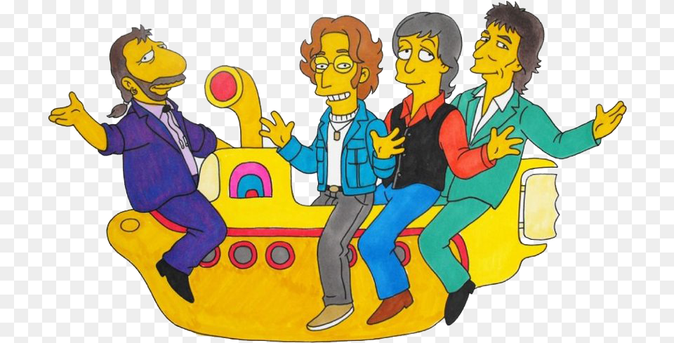 Picture Library Stock Submarino Art Add Simpsons Beatles, Baby, Person, Face, Head Free Transparent Png