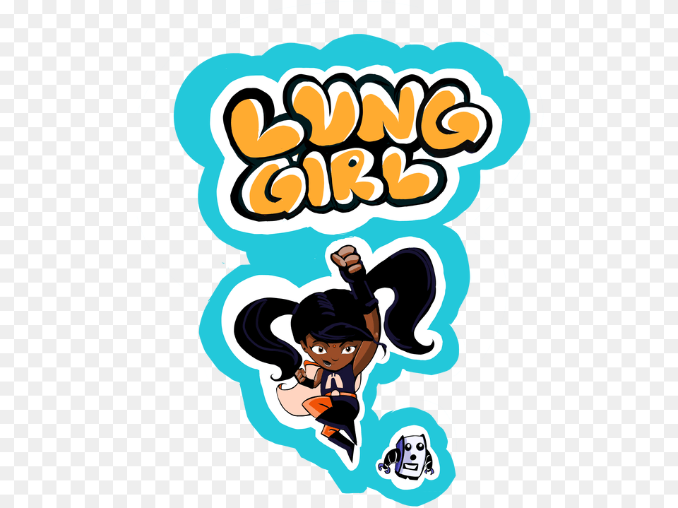 Picture Lung Girl Superhero, Book, Comics, Publication, Sticker Free Png Download