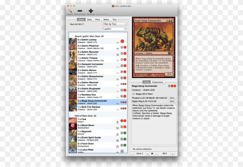 Picture Magic The Gathering Siege Gang Commander Magic, Page, Text, Menu, Computer Hardware Png Image