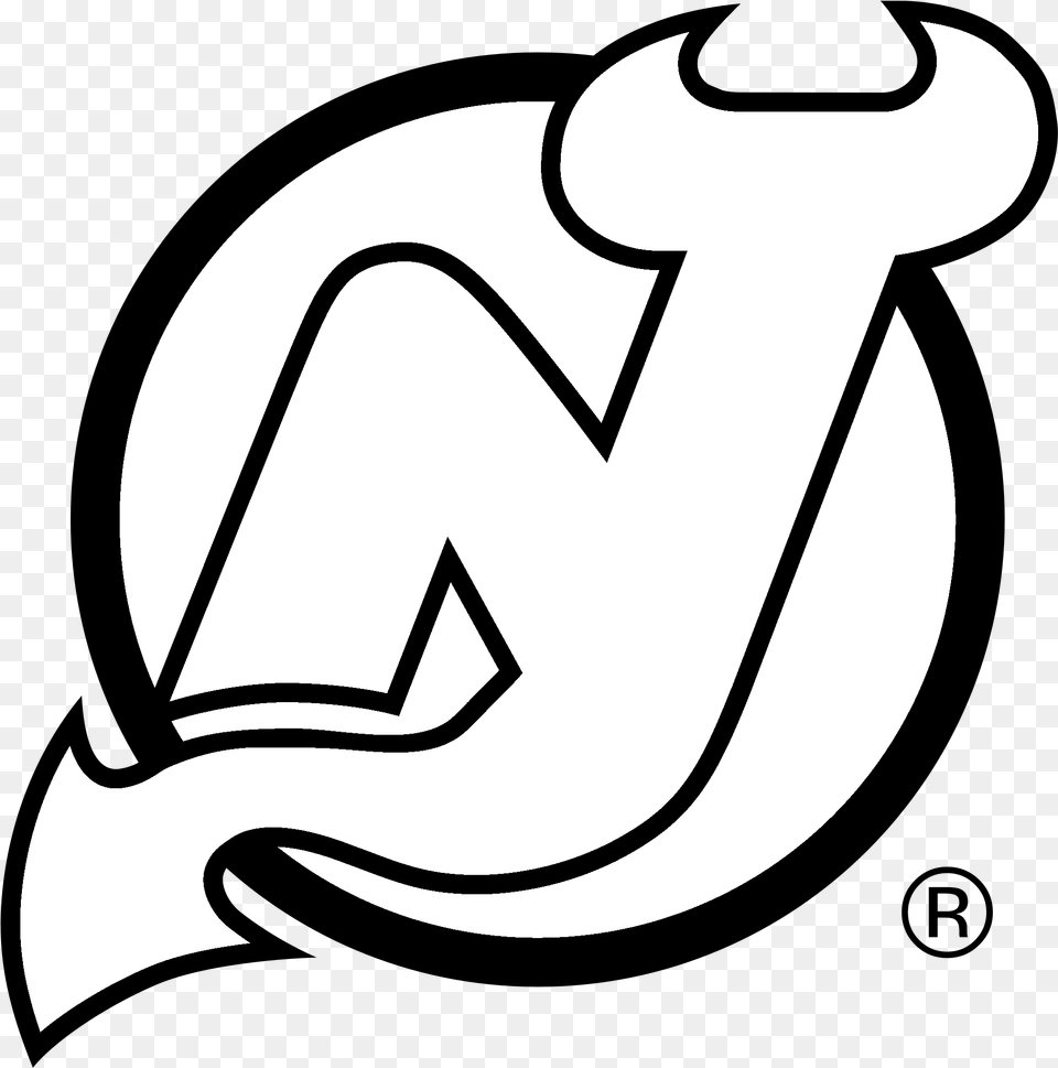 Picture New Jersey Devils Logo, Stencil, Text, Symbol Free Png Download