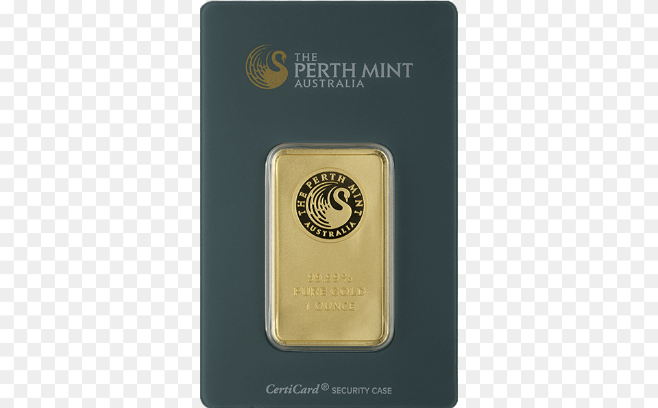 Picture Of 1 Oz Perth Gold Bar Perth Mint Gold Bar, Text, Computer, Electronics, Laptop Png