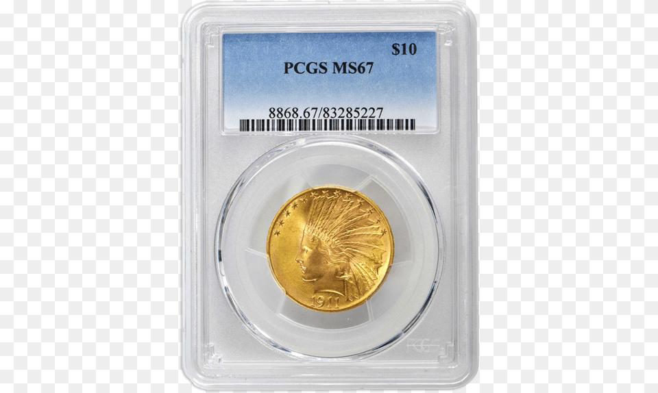 Picture Of 1911 10 Indian Gold Coin Ms67 Double Eagle, Money, Appliance, Device, Electrical Device Free Png
