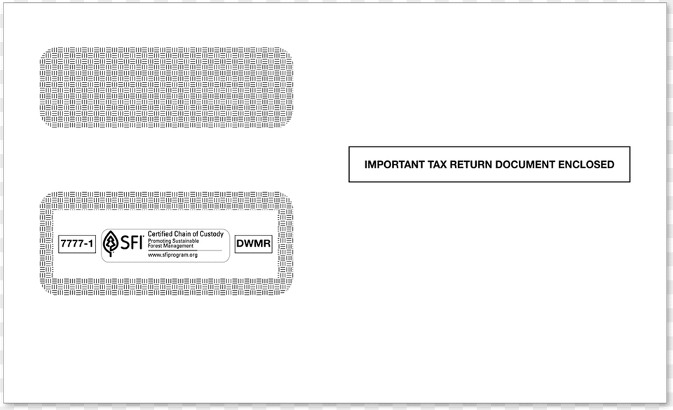 Picture Of 2 Up 1099 Misc Or 1099 R Double Window Envelope Monochrome, Page, Text Png
