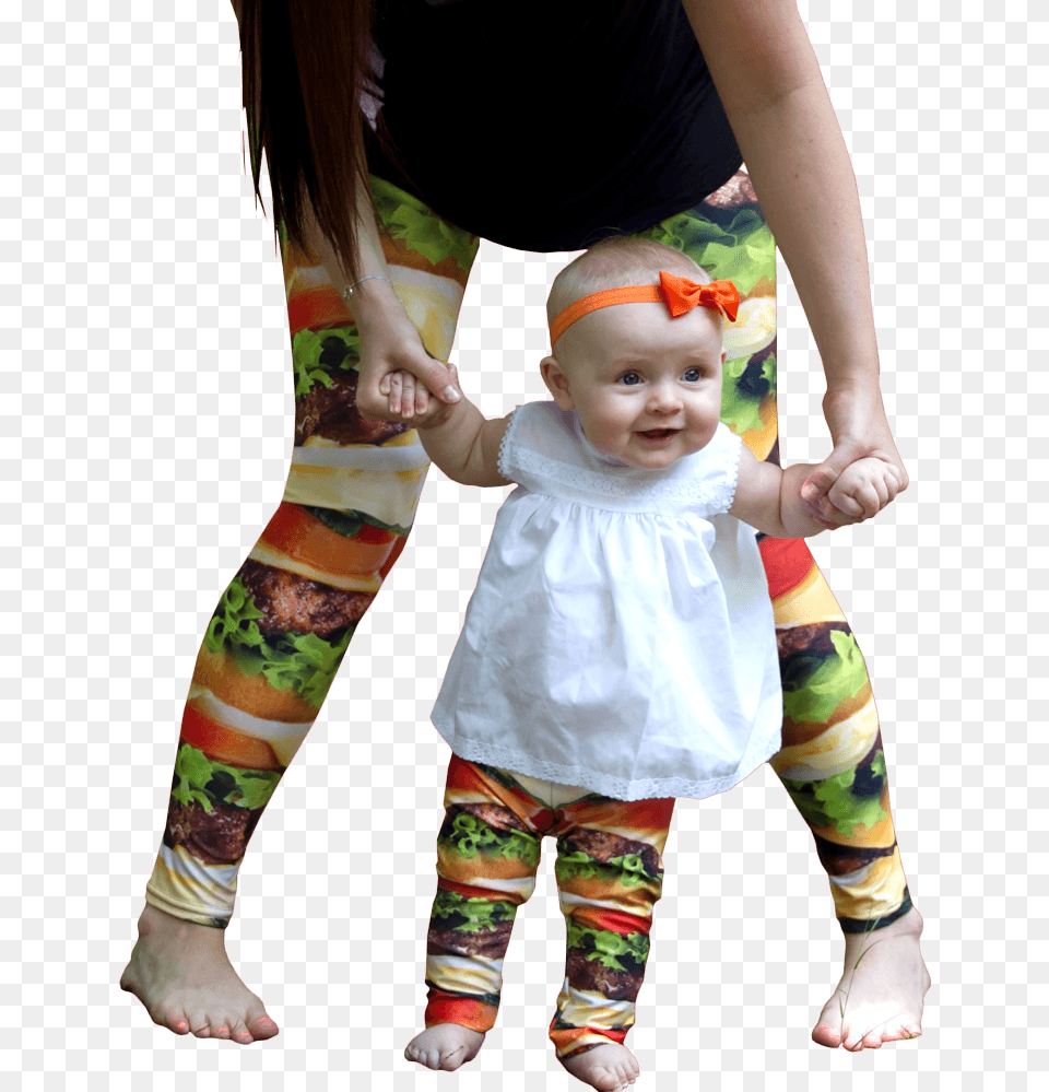 Picture Of A Baby Wearing Custom Printed Baby Leggings Infant, Body Part, Face, Finger, Hand Free Png
