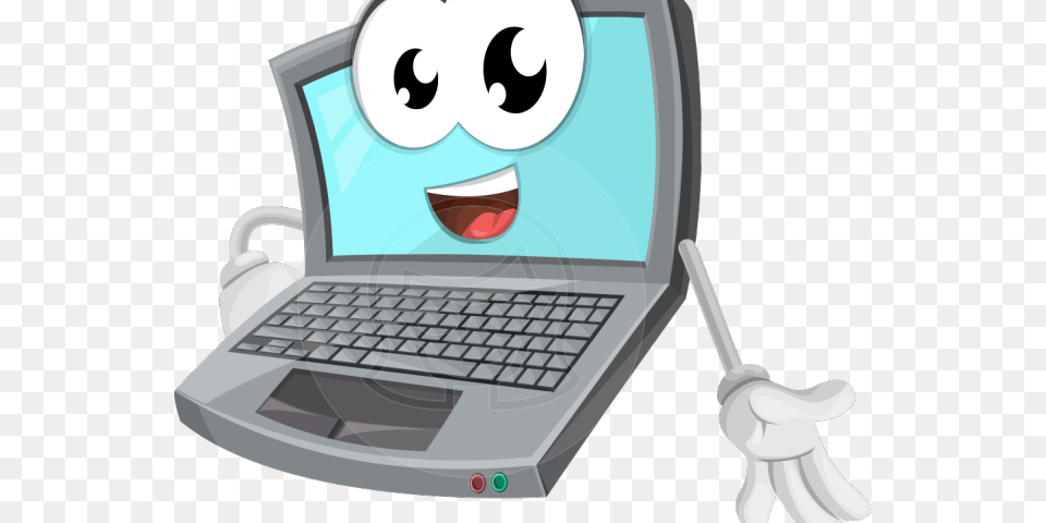 Picture Of A Cartoon Computer Computer Cartoon, Electronics, Laptop, Pc, Computer Hardware Png