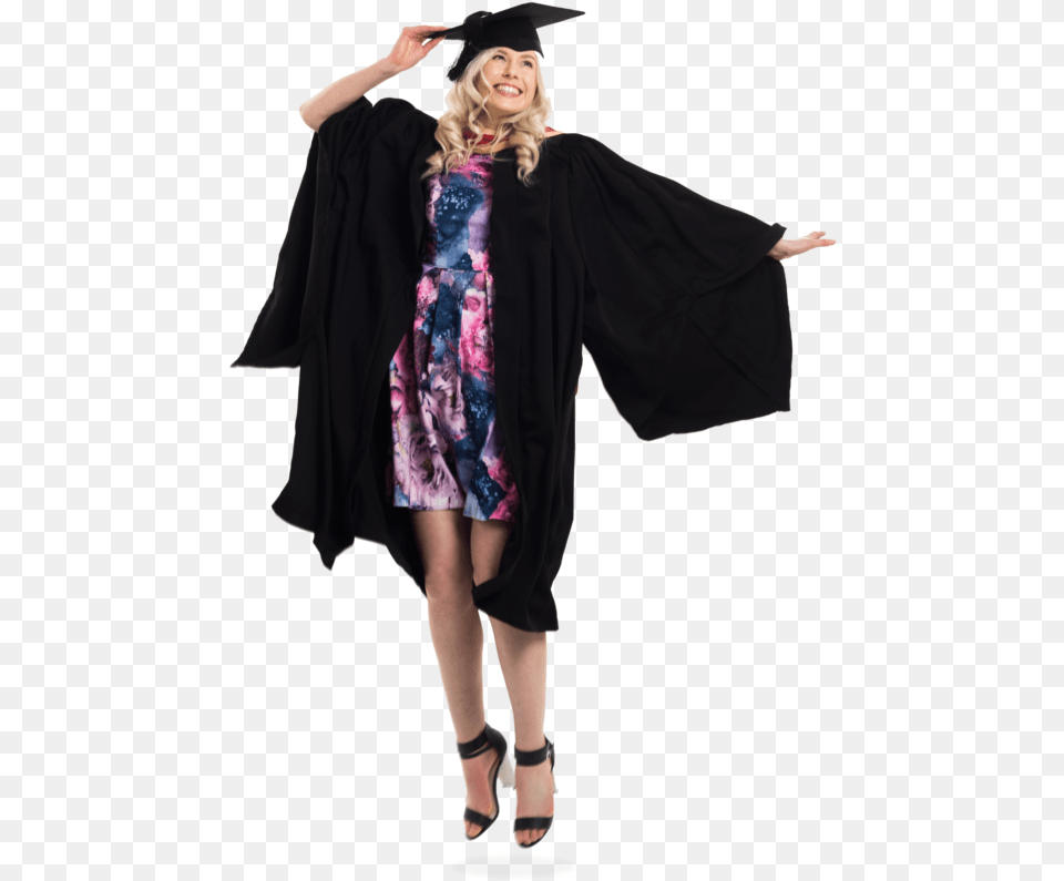 Picture Of A Happy Graduate Jumping And Celebrating Graduation Attire Usyd, Adult, Person, People, Woman Png Image