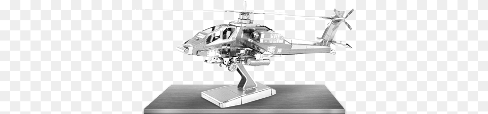 Picture Of Ah 64 Apache 3d Metal Earth Model Kit Ah 64 Apache, Aircraft, Helicopter, Transportation, Vehicle Png Image