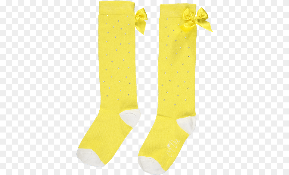 Picture Of Ariana Dee Yellow Sparkle Knee Socks Sock, Clothing, Hosiery Free Png