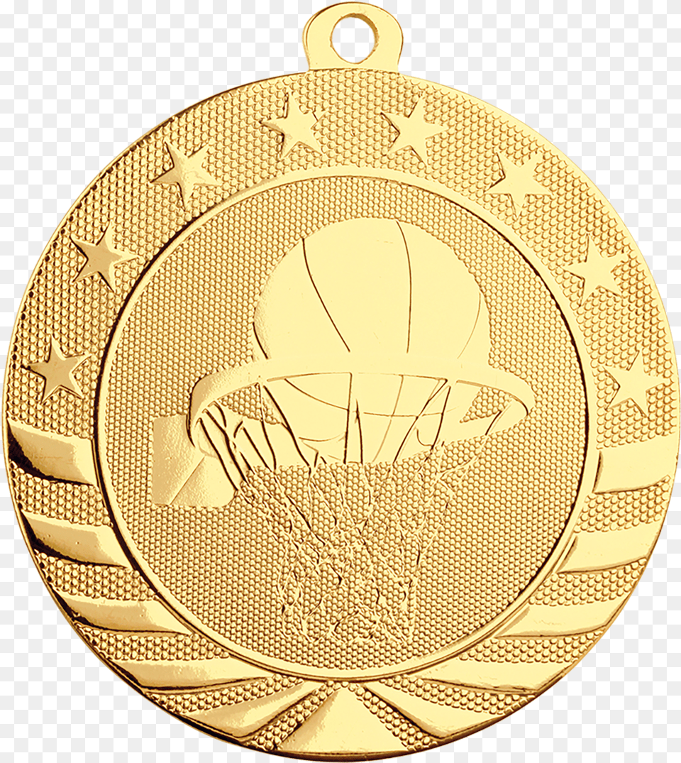 Picture Of Basketball Starbrite Medal Medalla Futbol En, Gold, Gold Medal, Trophy Png Image