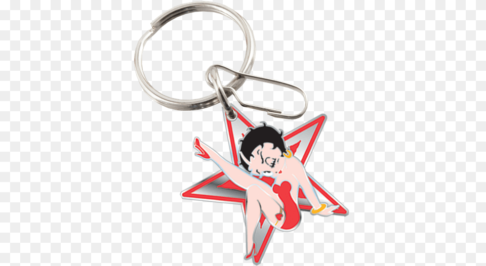 Picture Of Betty Boop Star Enamel Key Chain Spider Man Metal Keychain, Baby, Person, Face, Head Png