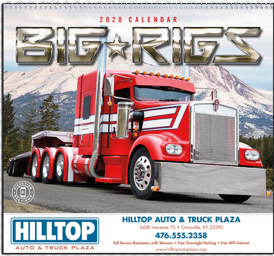 Picture Of Big Rigs Wall Calendar Semi Trailer Truck, Trailer Truck, Transportation, Vehicle, Machine Free Png Download