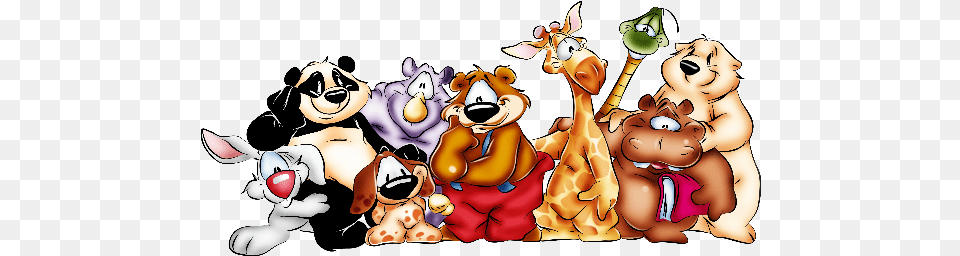 Picture Of Cartoon Animals Clip Art, Book, Comics, Publication, Baby Free Png Download
