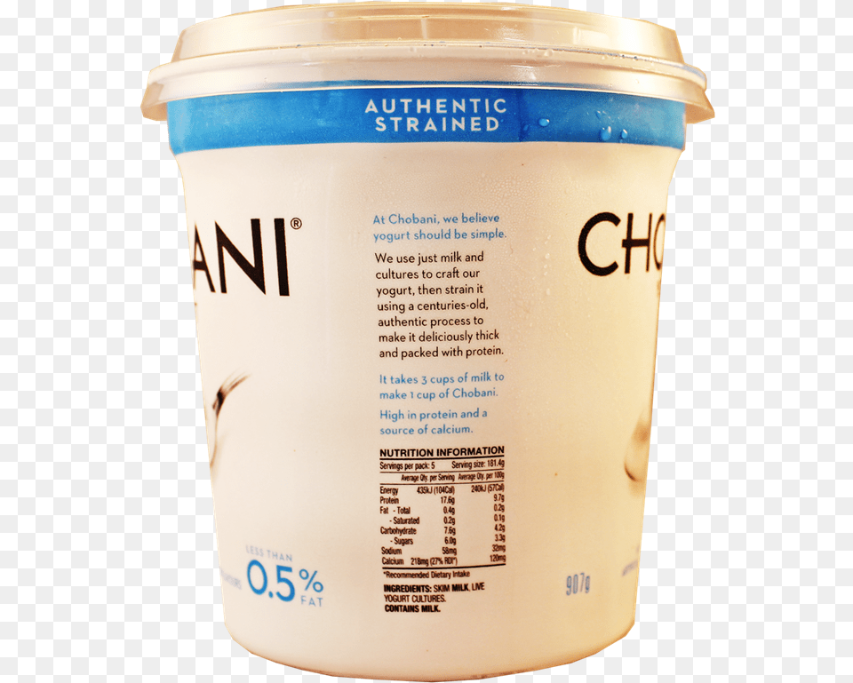 Picture Of Chobani Yogurt Plain Plain Fat Yogurt, Dessert, Food, Cream, Ice Cream Free Png Download