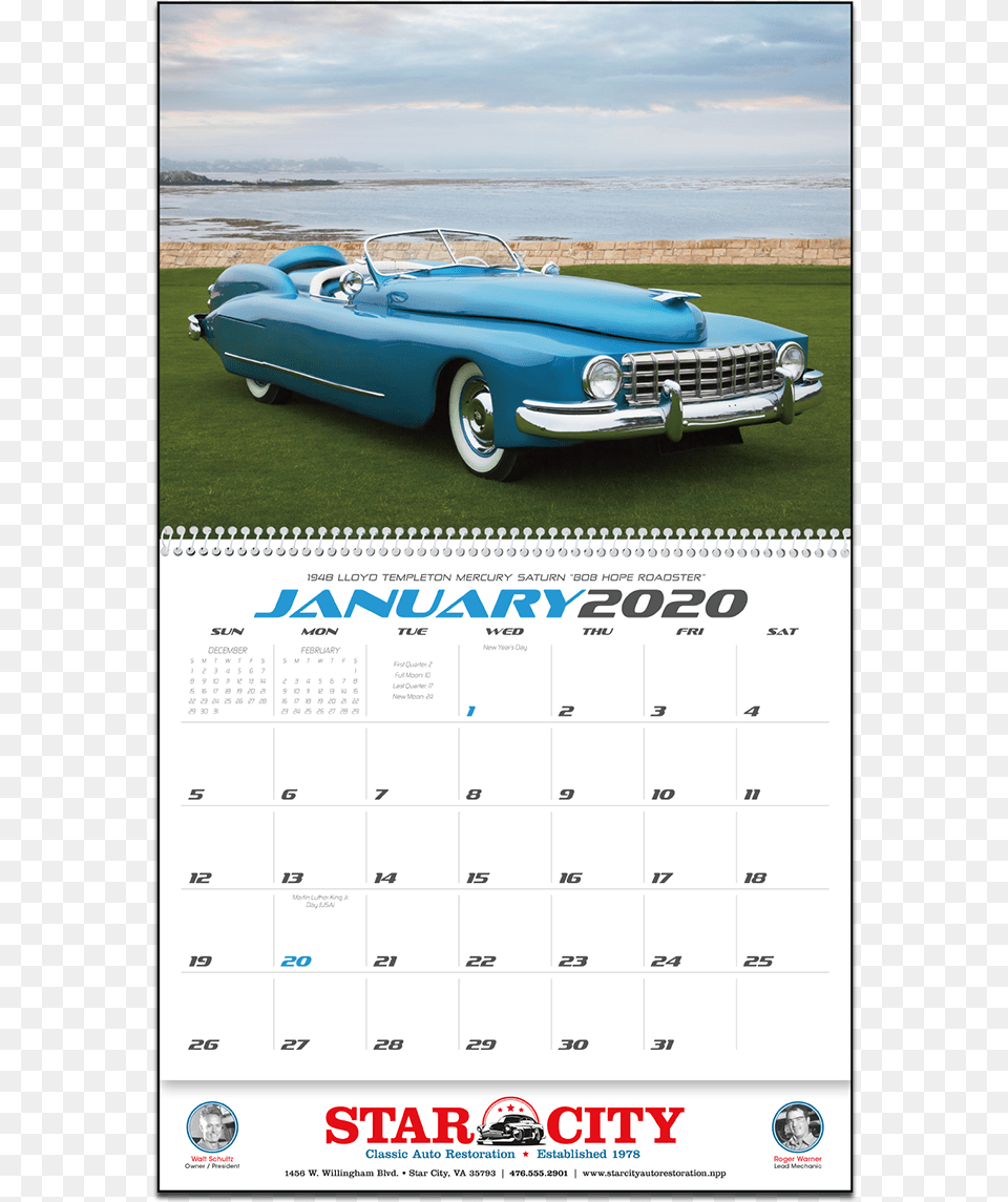 Picture Of Classic Cars Wall Calendar Buick Invicta, Car, Transportation, Vehicle, Text Png Image