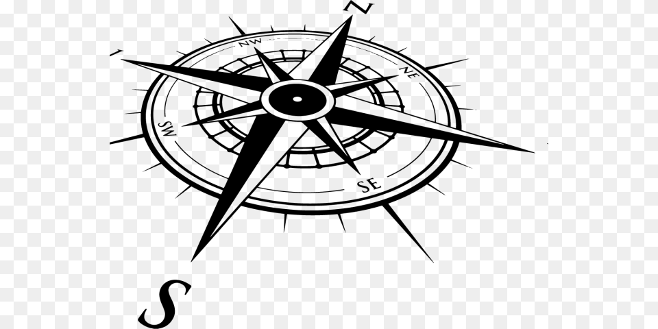 Picture Of Compass Rose Compass Clipart, Gray Free Png