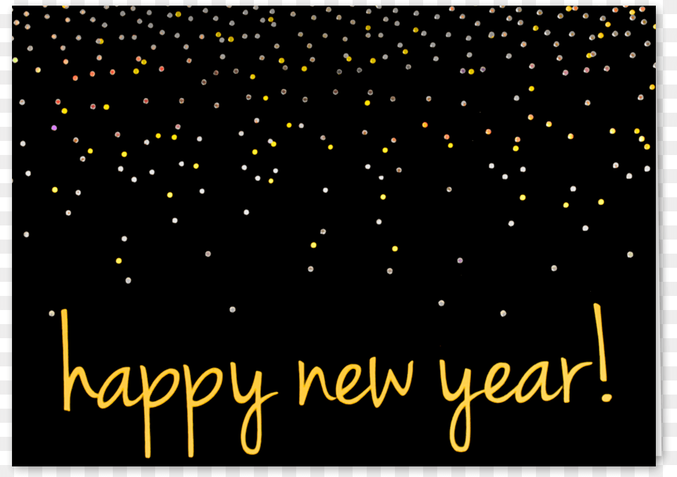 Picture Of Confetti Happy New Year Greeting Card Graphic Design, Paper Free Transparent Png