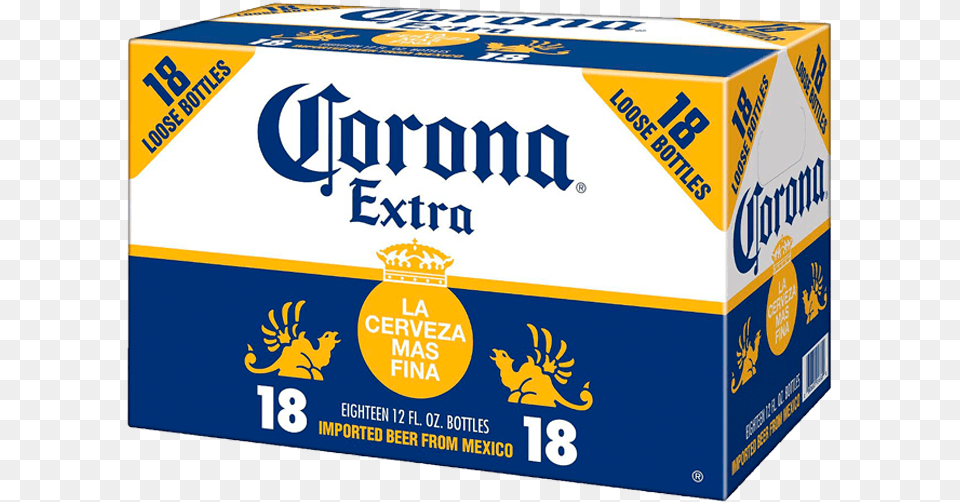 Picture Of Corona Extra 18 Pack Bottles Box, Cardboard, Carton, Butter, Food Png