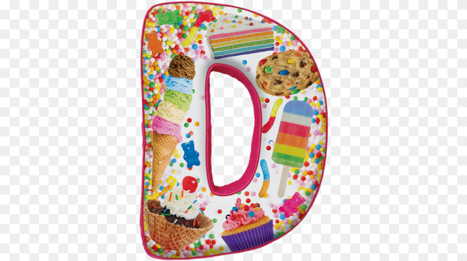 Picture Of D Initial Microbead Pillow Iscream Letter D Shaped Spiral Bound Lined, Birthday Cake, Cake, Cream, Dessert Png Image