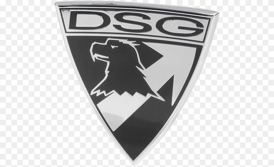 Picture Of Dsg Badge Car Identification Emblem Silver Shield Car Logo, Symbol Png Image