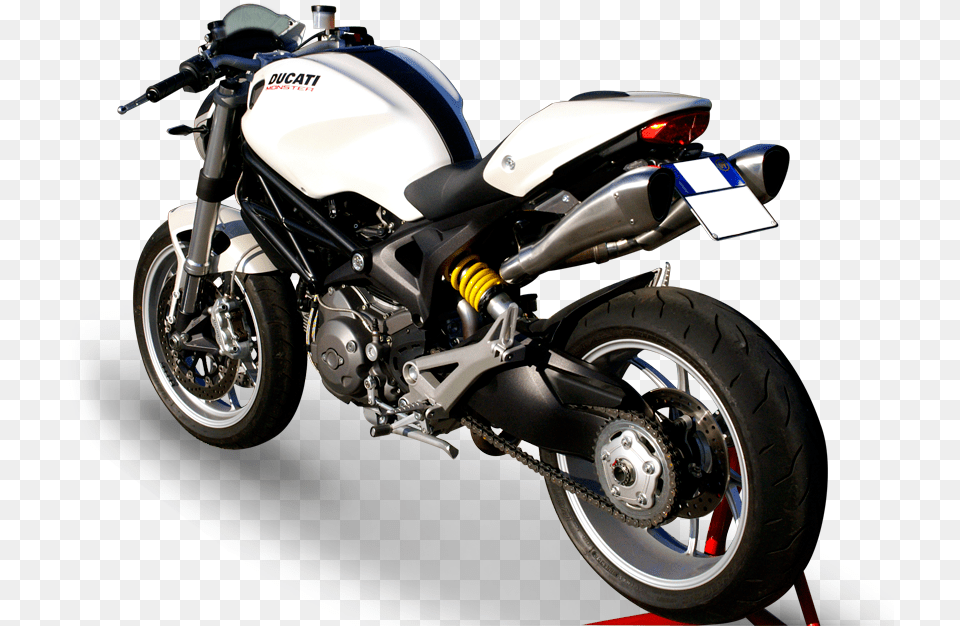 Picture Of Dual Silencer Hydroform A304 Satin Ducati Monster 696 Hp Corse, Wheel, Machine, Spoke, Motor Free Png Download