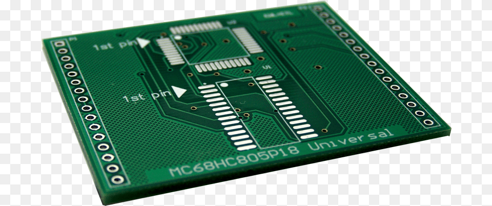 Picture Of Etl Programmer For Mc68hc805p18 Microcontroller, Electronics, Hardware, Computer Hardware, Printed Circuit Board Png