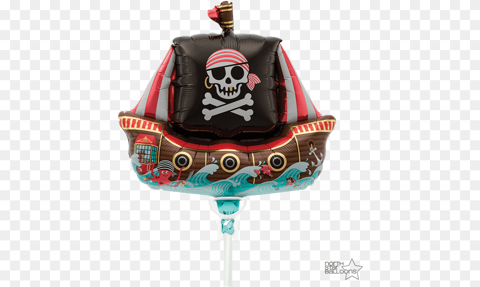 Picture Of Foil Balloon Pirate Ship Balloon, Clothing, Vest, Lifejacket, Accessories Png Image