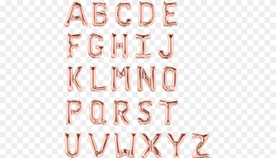 Picture Of Foil Balloons Letters Rose Gold Tan, Text, Alphabet Free Transparent Png