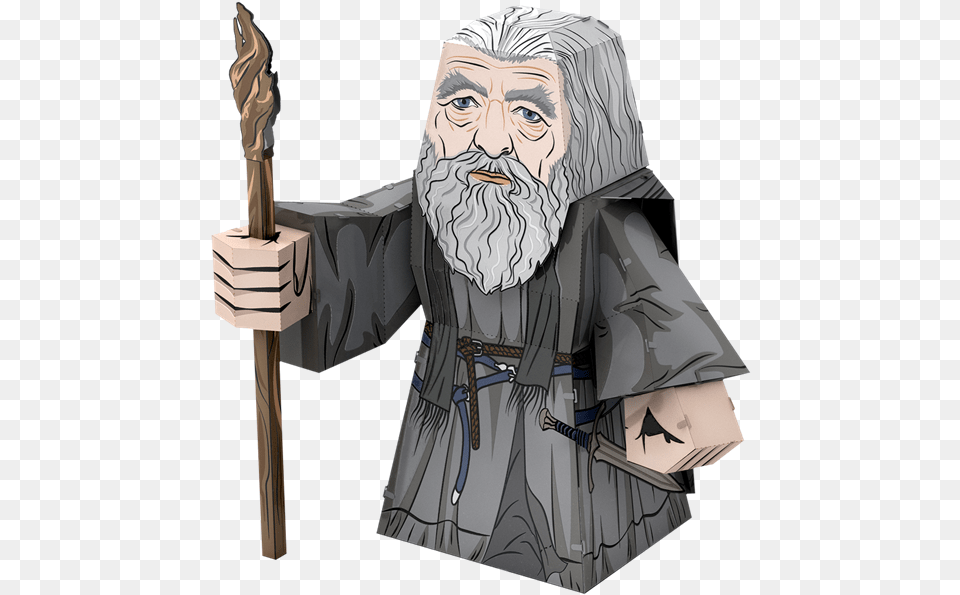 Picture Of Gandalf, Adult, Clothing, Coat, Male Png