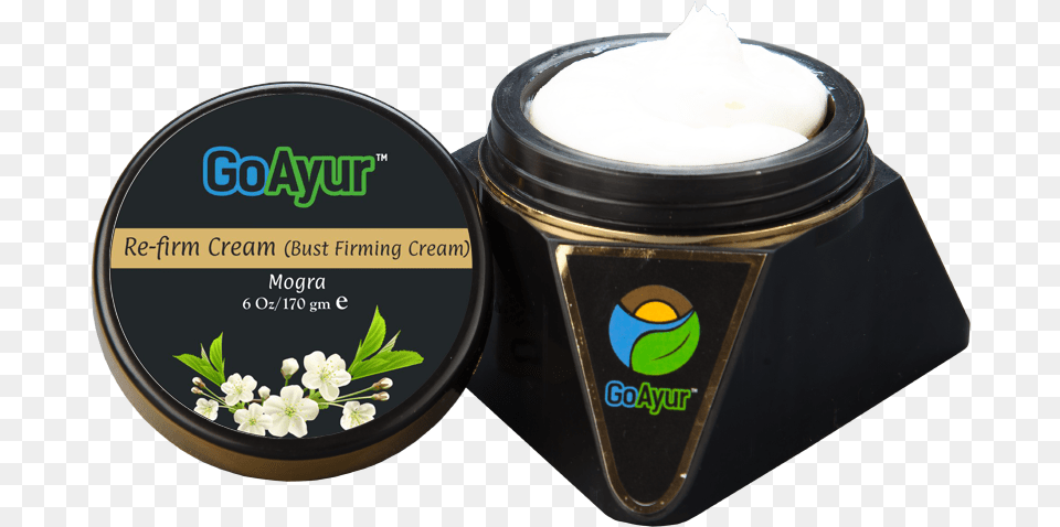 Picture Of Goayur Mogra Re Firm Cream Anti Aging Cream, Jar, Bottle, Lotion, Head Free Png