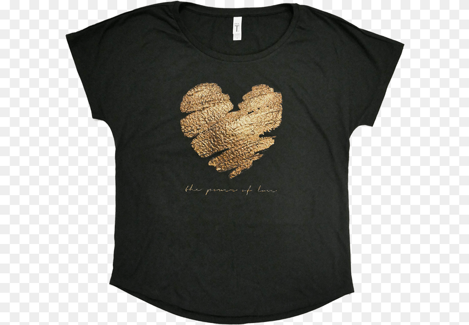 Picture Of Golden Heart, Clothing, T-shirt, Electronics, Hardware Png