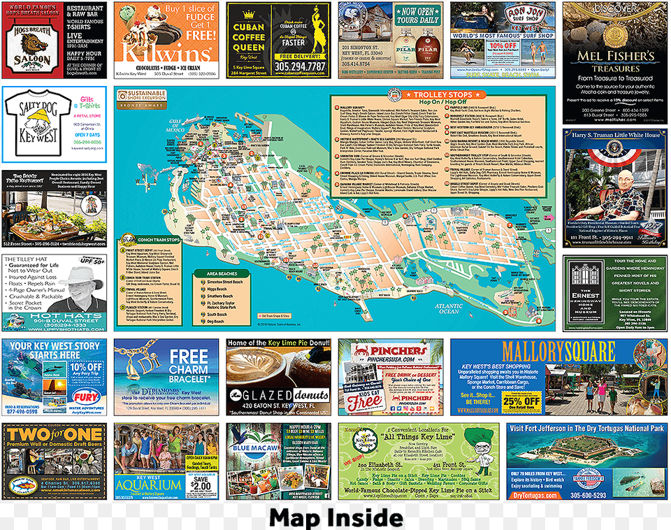 Picture Of Key West Map Brochure Inside Online Advertising, Advertisement, Poster, Adult, Male Free Png Download